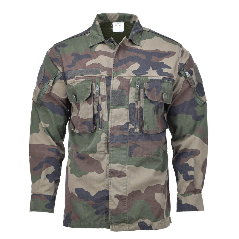 Giacca da campo militare francese originale leggera Ripstop CCE camuffato