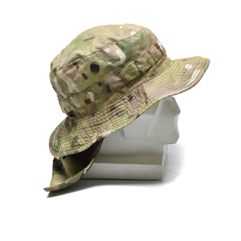 Cappello camo tattico britannico originale MTP Cap boonie con cappello estivo di lembo del collo