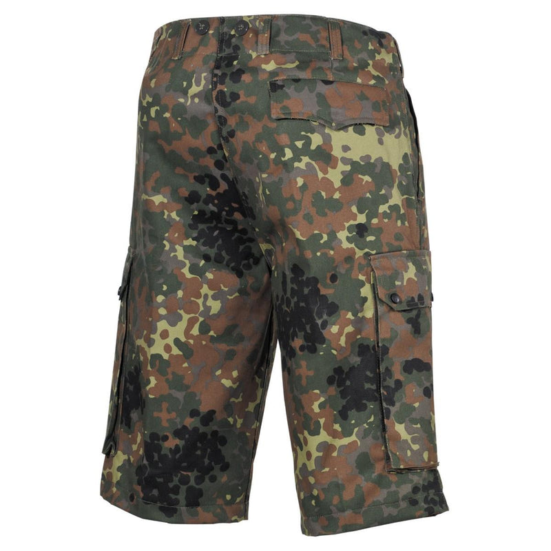 MFH Brand Army Style Shorts Bermuda Flecktarn camo STURDY RIPSTOP UNIFIFICO NUOVO