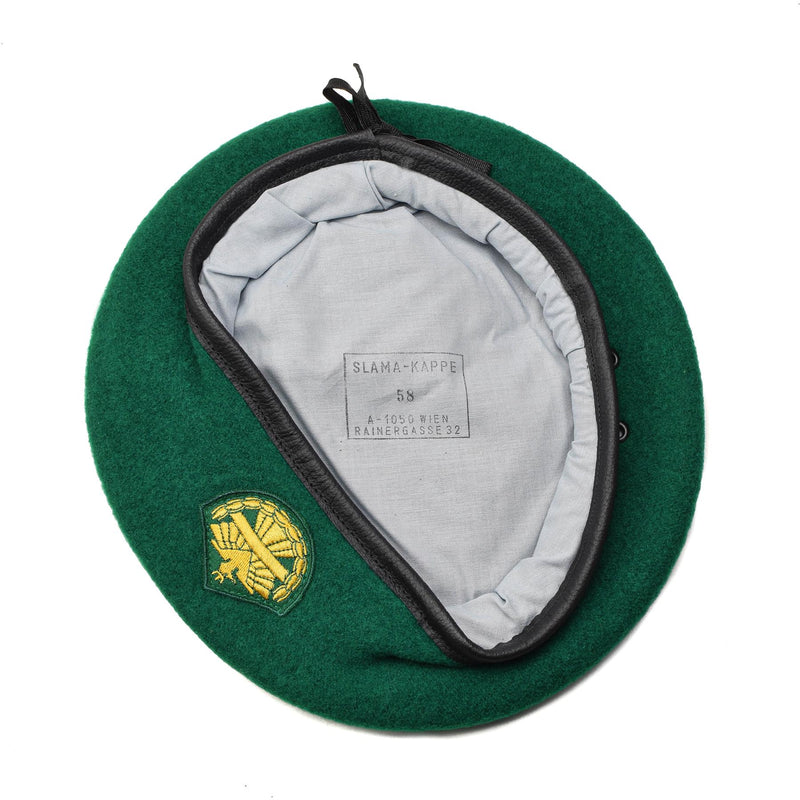 Cappello per berretto di lana verde d'esercito austriaco genuino casual cappuccio leggero nuovo