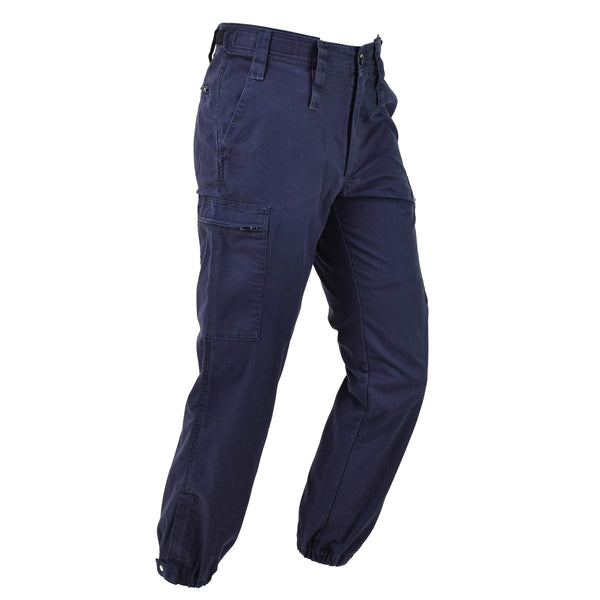 Pantaloni da lavoro dell'esercito olandese originali uniformi di lavoro da lavoro pantaloni regolabili zip blu blu