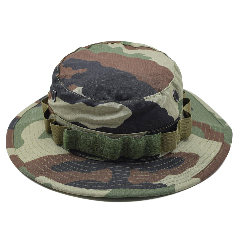 Tacgear Brand French Army Style Boonie Hat Boonie CCE CAMO RIPSTOP WIGH BRIM AVECH