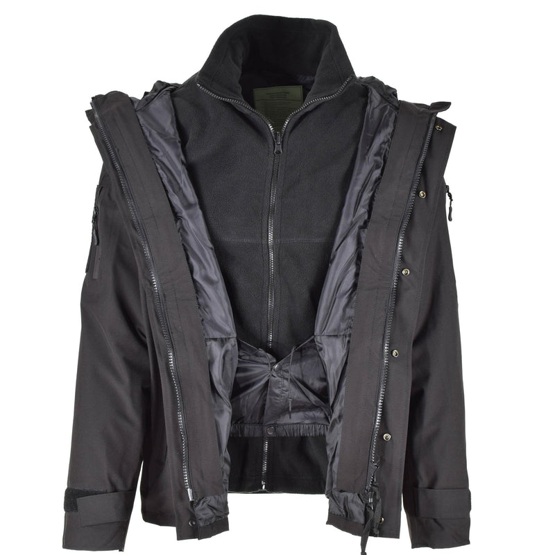 Mil-Tec Brand Parka W Inverno rivestimento inverno giacca nera uomo impermeabile attrezzatura da pioggia