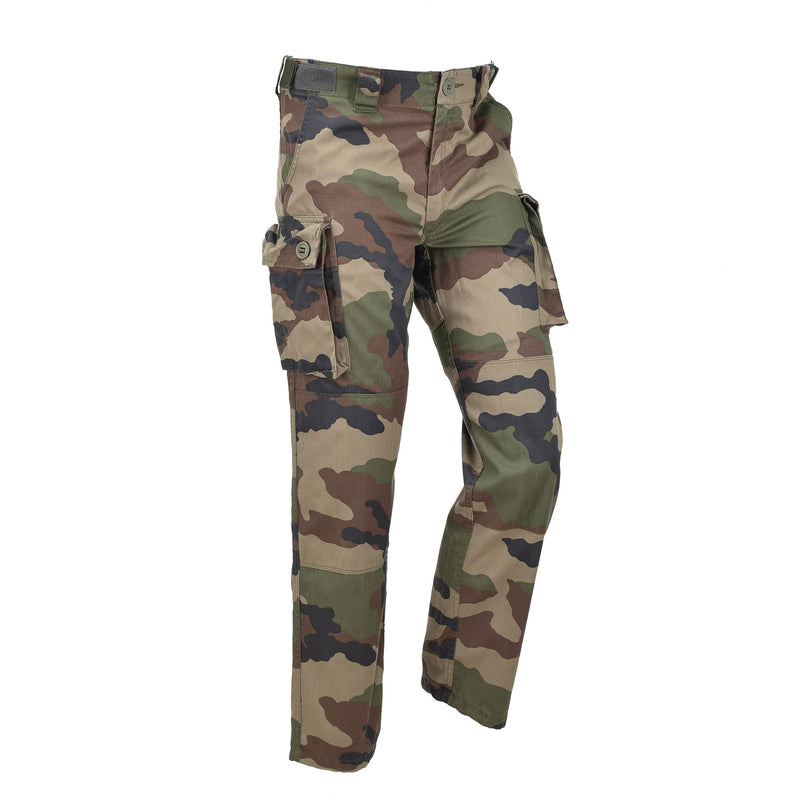 Pantaloni cargo militari francesi originali CCE CAMO RIPSTOP ANTI-Mosquitos trattati