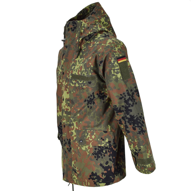 Mil-Tec Brand Giacca da campo dell'esercito tedesco Goretex Flecktarn Camo pioggia impermeabile