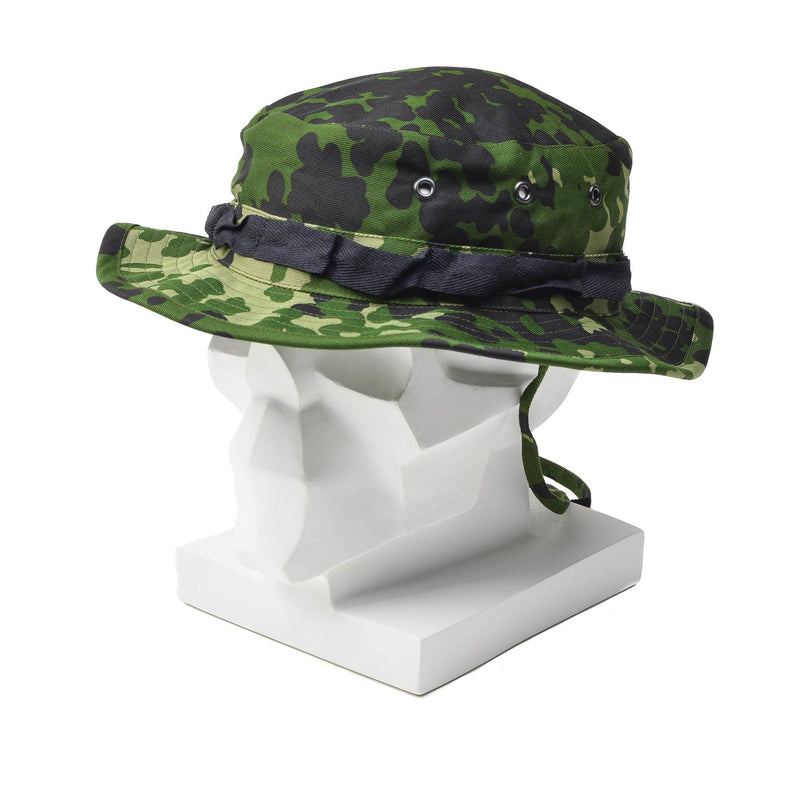 Originale Danish Military M84 Camo Boonie Hat Summer Tropical Cap Wide Brim Nuovo nuovo