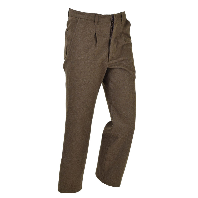 Pantaloni di abiti militari italiani originali pantaloni di lana marrone pantaloni vintage dell'esercito