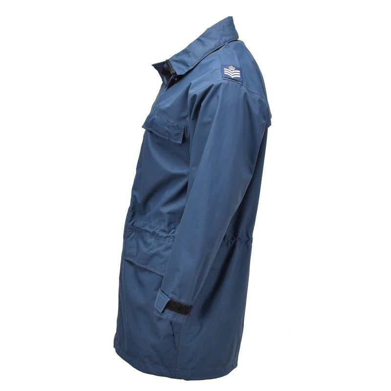 Giacca da pioggia originale delle forze dell'aria reale britannica Goretex Raf Wet Weather Coat blu