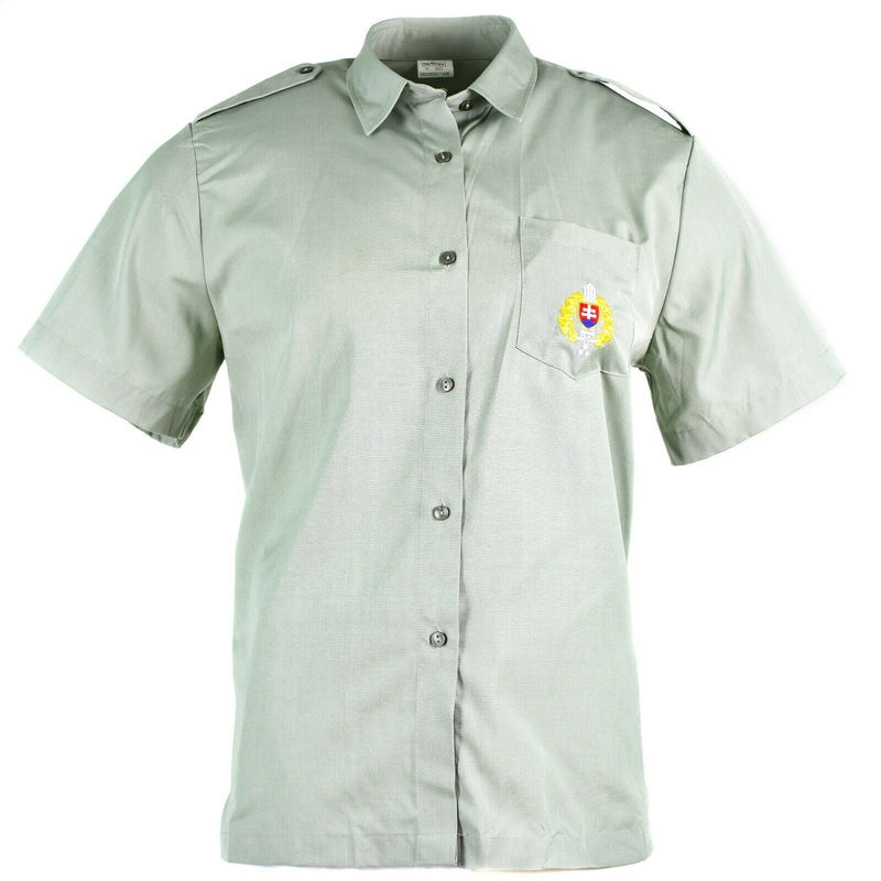 Autentica camicia dell'esercito slovacco militare bdu grigio maniche corte nuove