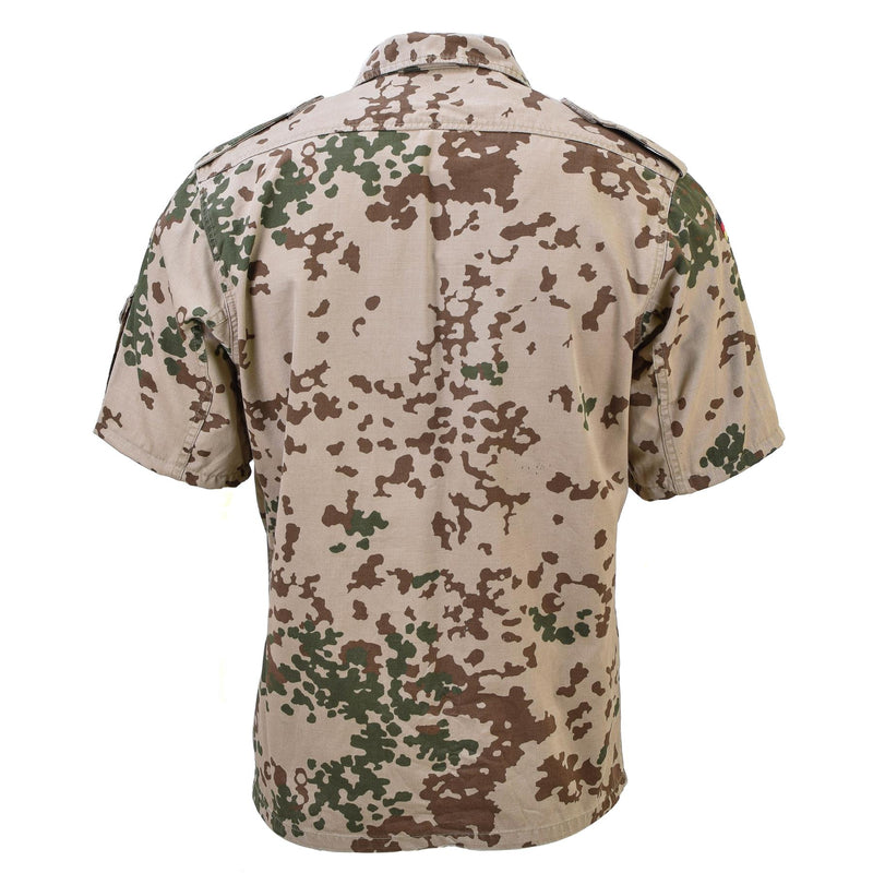 Armata tedesca originale BW camicia da campo Tropentarn camutta a manica corta camuffamento