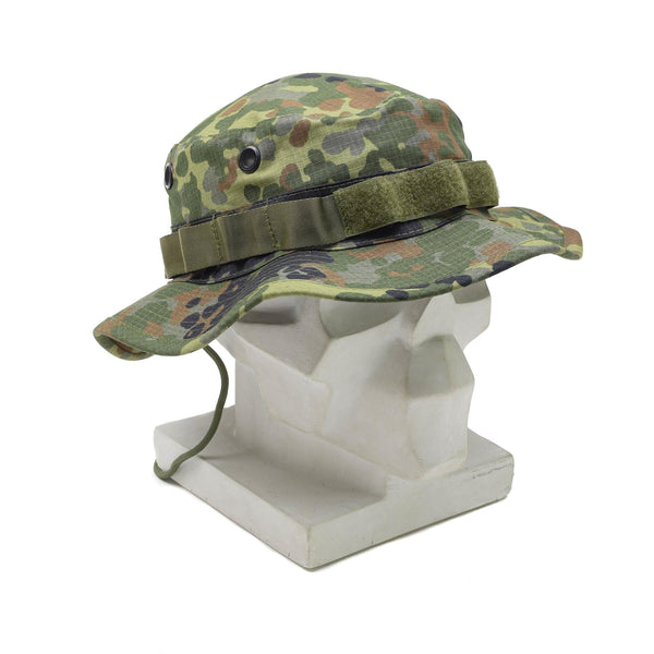 Marchio tacgear stile militare tedesco cappello boonie flecktran camo largo brim ripstop