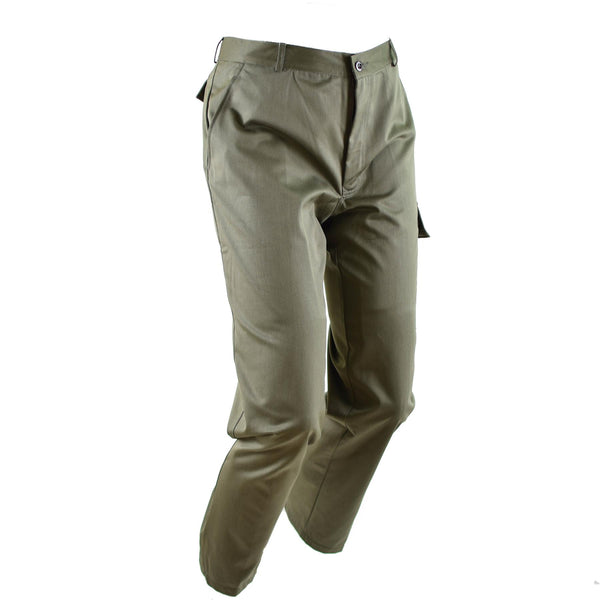 Genidi pantaloni di servizio dell'esercito belga O.D Olive Pantaloni foderati nuovi