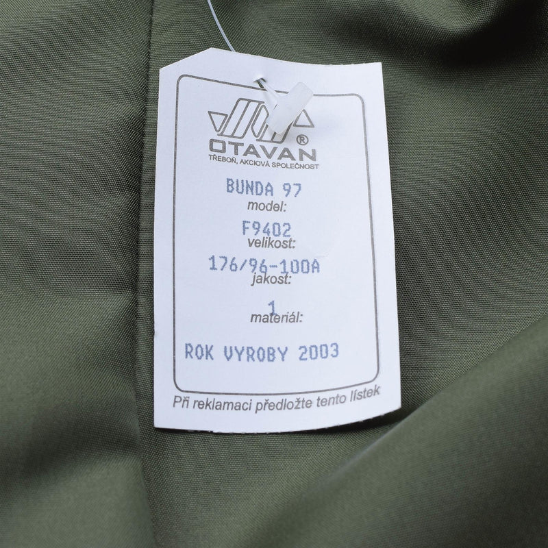 Giacca di camicetta militare ceca originale Truppe di campo Casualmente Olive Blouson Nuovo