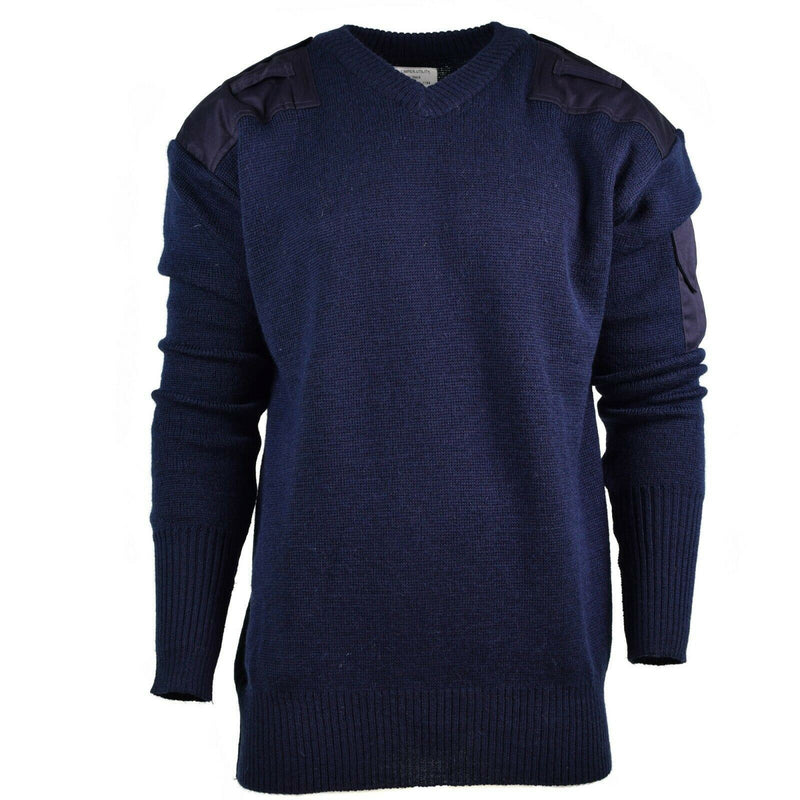 Autentico maglione per il scollo a V-Neck Blue Pullover Utility Blue Utility Nuovo