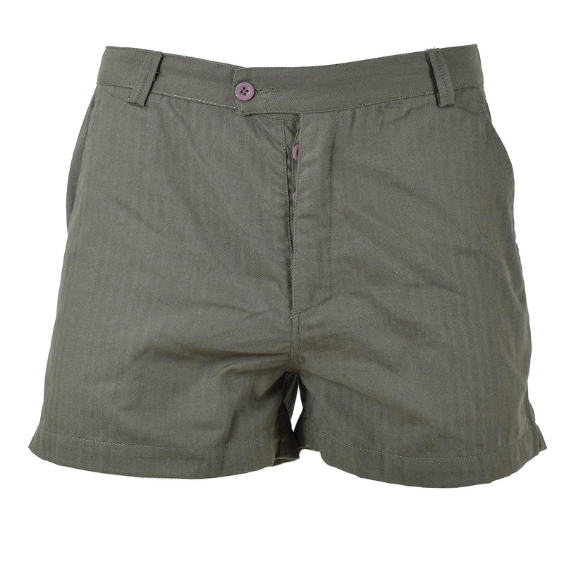 Oliva shorts militari francesi originali Olive Shorts Lightweight Combat Army Uniform Nuovo