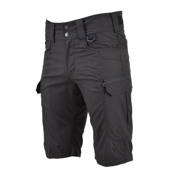 MFH Brand Shorts in stile militare Bermuda Black Black Robdy Cotton Ripstop Uniform Nuovo