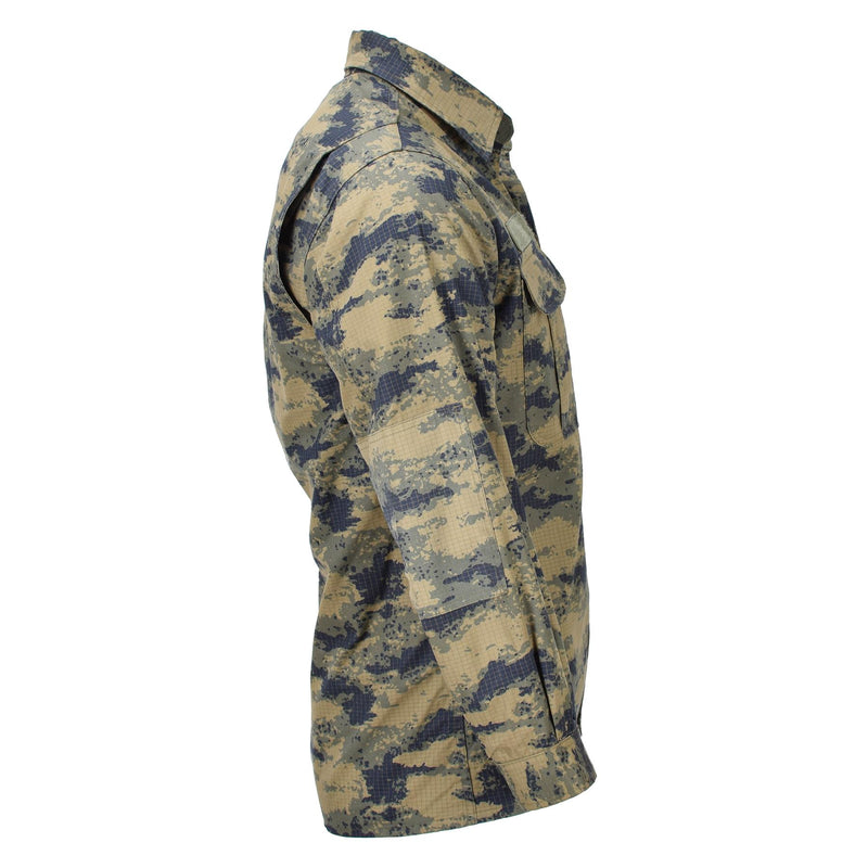 Giacca tattica dell'esercito turco originale blu camuffamento digitale digitale resistente