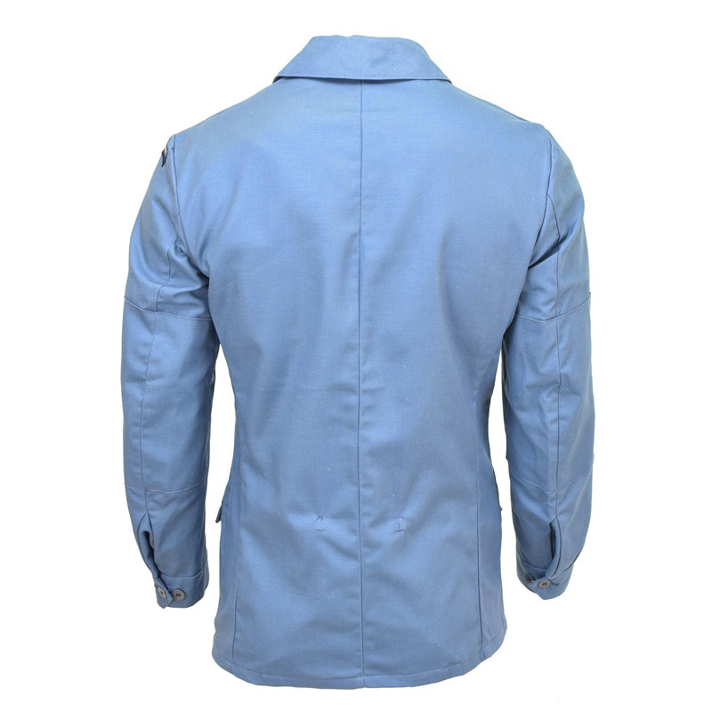 Giacca uniforme di protezione civile svedese originale denim in denim blu chiaro nuovo