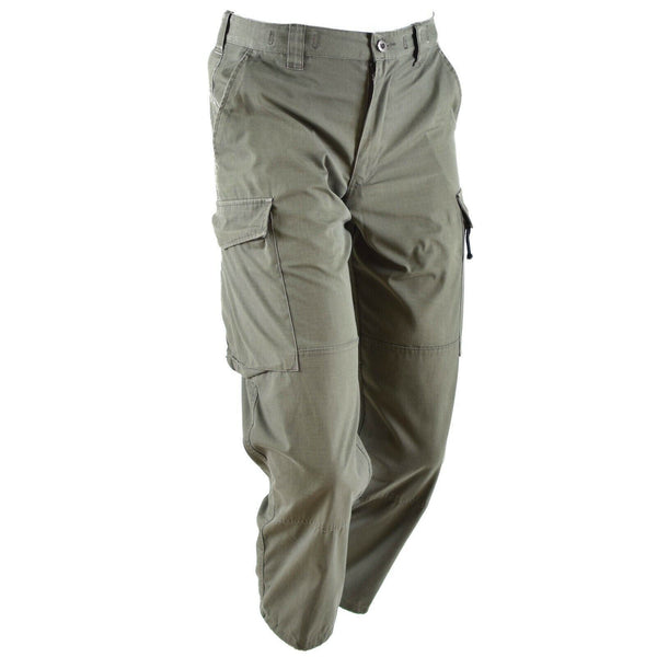 Pantaloni dell'esercito austriaco autentici RIP STOP OD COMPATTO MILITARI PANTERILI OLIVE BDU