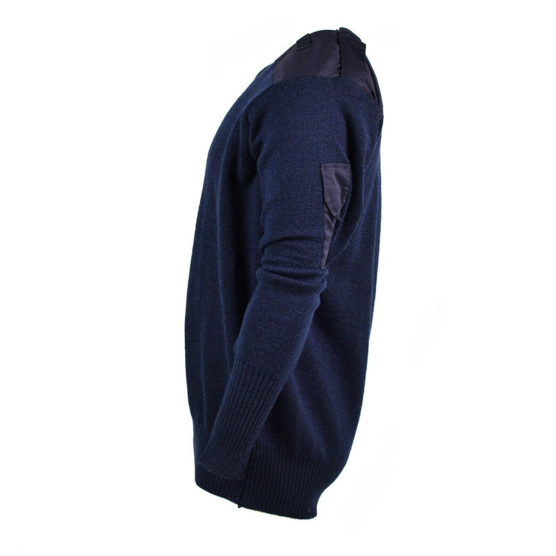 Autentico maglione per il scollo a V-Neck Blue Pullover Utility Blue Utility Nuovo