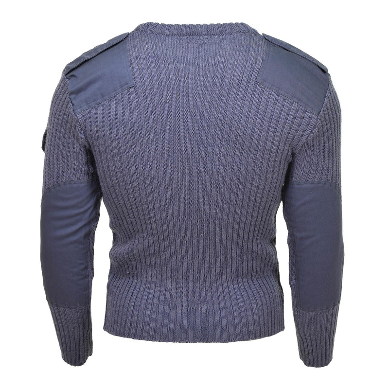 Original Pullover British Pullover Commando Jumper Blue Grey Sighion Wool