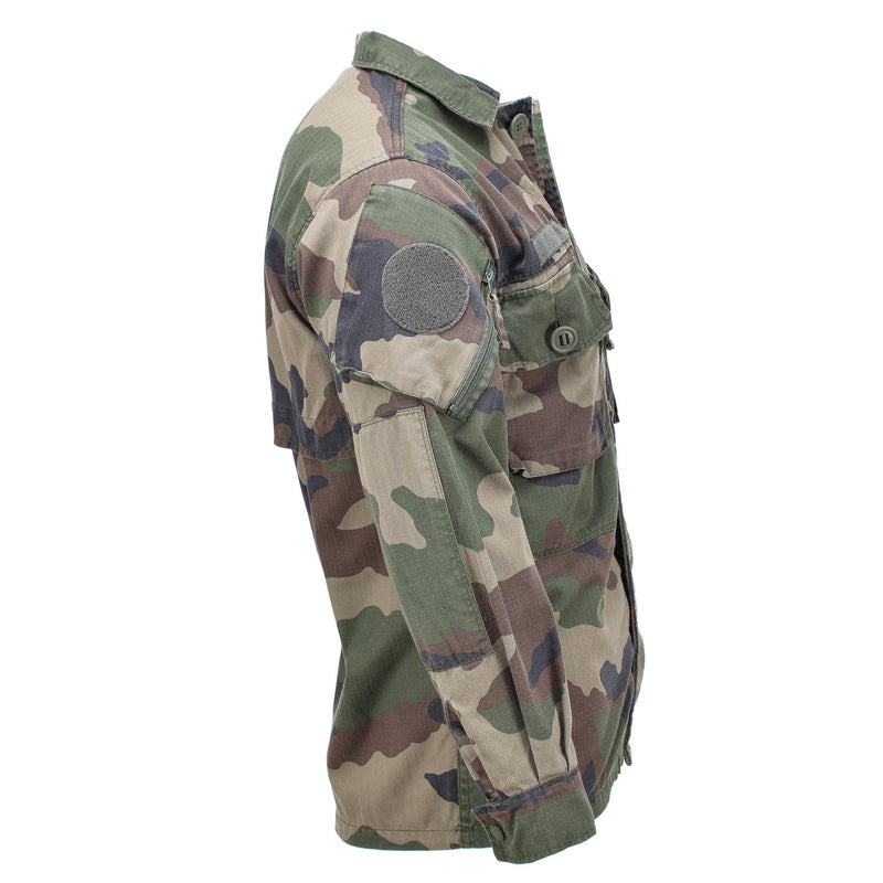 Giacca da campo militare francese originale leggera Ripstop CCE camuffato