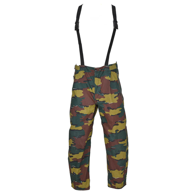 Pantaloni impermeabili militari belgi originali puzzle camo seyntex piovosi