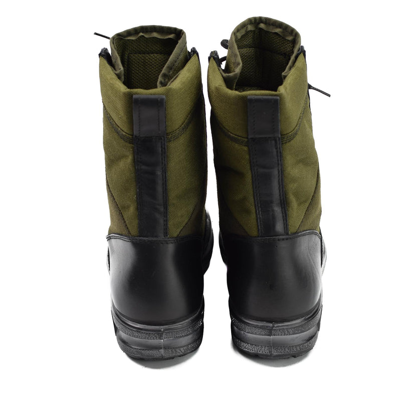 Stivali tropicali dell'esercito tedesco originale Baltes Black/OD Green militare surplus nuovo