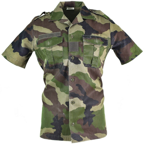 Shirt f2 originale dell'esercito francese F2 Woodland camo a maniche corte cce