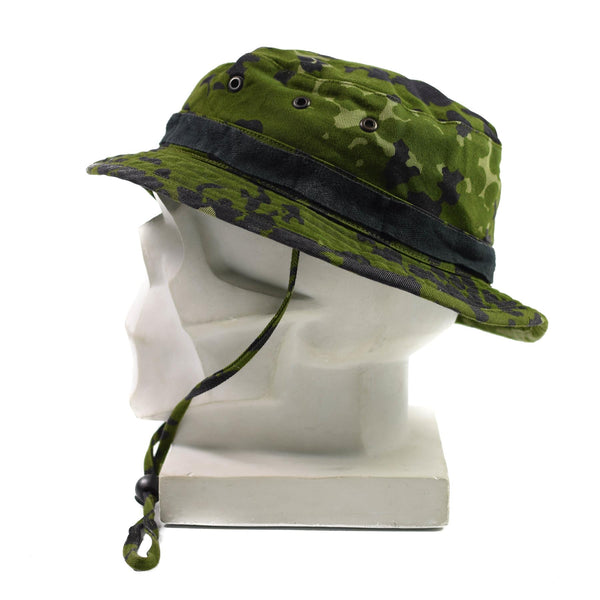 Articolo genuino dell'esercito danese Boonie Hat militare M84 Flecktarn Camo Jungle Summer Cap