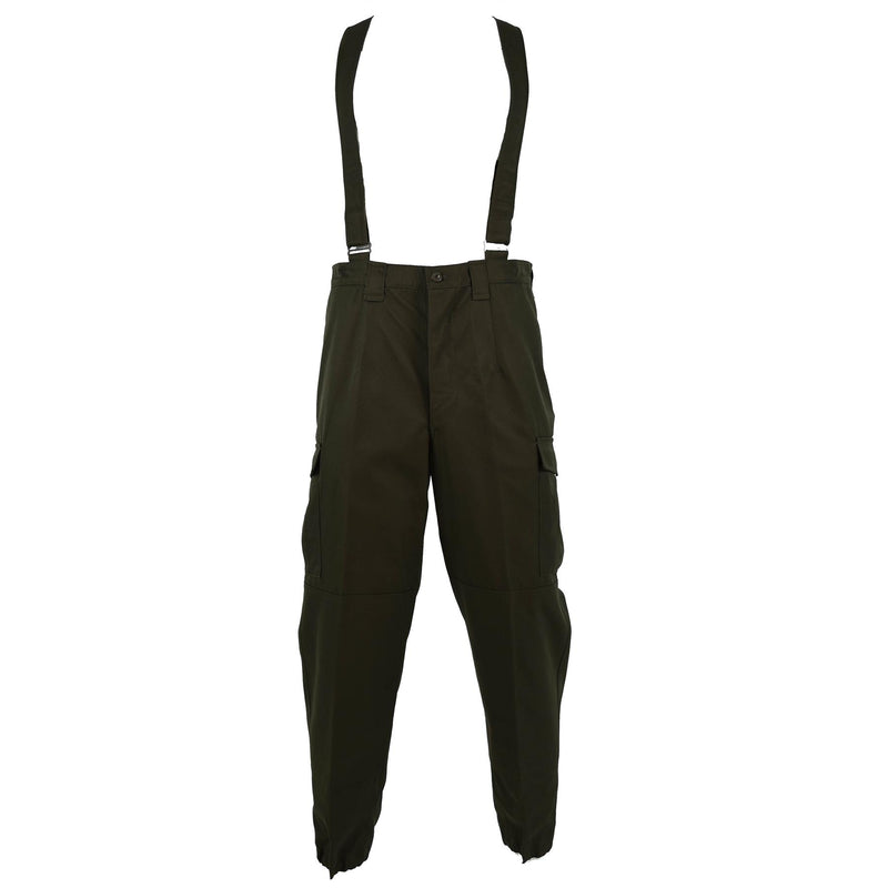 Pantaloni da combattimento dell'esercito austriaco austriaco bavagie olive militari OD complessivamente con parentesi graffe nuove