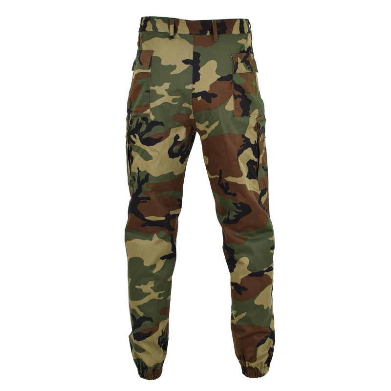 Pantaloni cargo militari italiani originali combattono i pantaloni camo di bosco nuovi