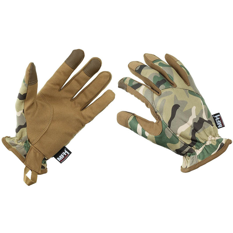 MFH Brand Army Operation Camo Gloves Combattica tattica Lightweight Fit Nuovo