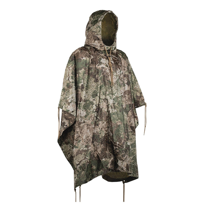 Mil-Tec Poncho camuffato in PVC con cappuccio impermeabile con cappuccio con cappuccio leggero