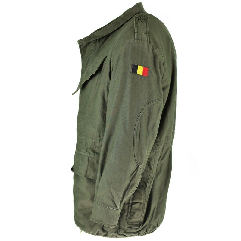 Guida vera campo dell'esercito belga m64 cotone militare impermeabile parka olive od