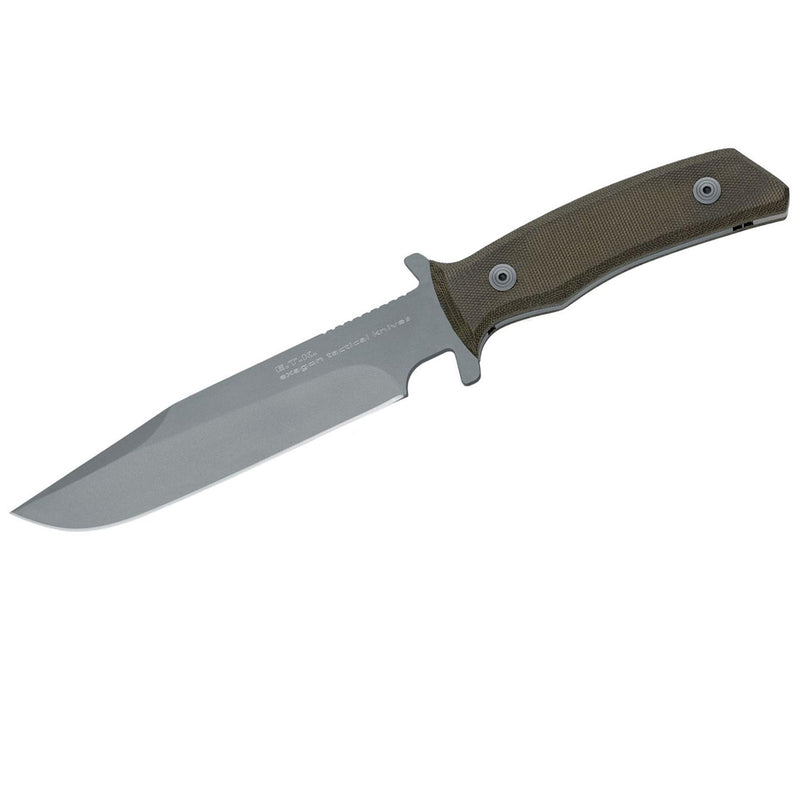 Fox coltelli E.T.K. Exagon Tactical Fike Fiice 440C in acciaio inossidabile Verde Micarta