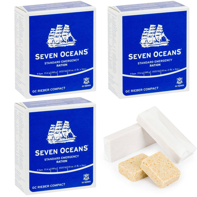 Seven Oceans Biscuit Ration pasti di emergenza sopravvivenza da escursionismo prepper 3 pezzi