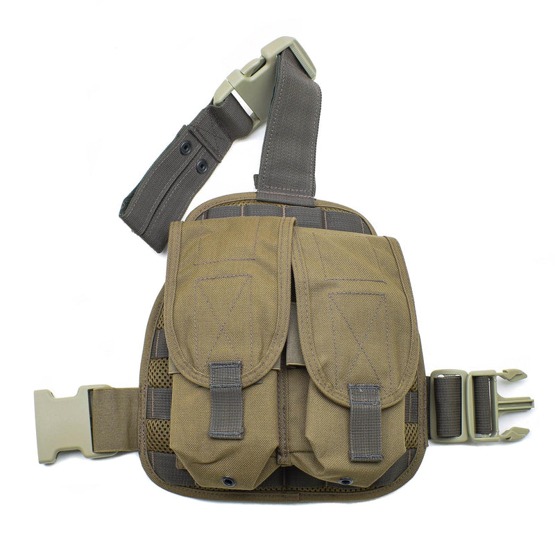 Piattaforma di gamba militare olandese originale Nylon Coyote MOLLE 2 PAUCHE MAGAZINE