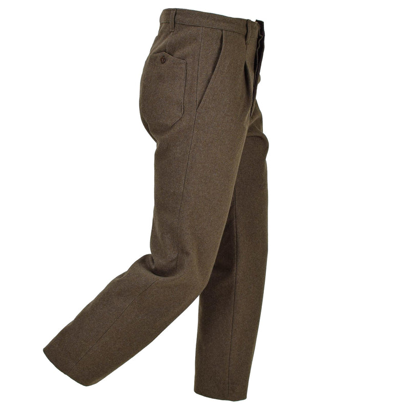 Pantaloni di abiti militari italiani originali pantaloni di lana marrone pantaloni vintage dell'esercito