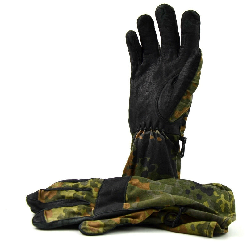 Vero esercito tedesco Flecktarn camo combattimento guanti bw problema militare per tutti gli scopi