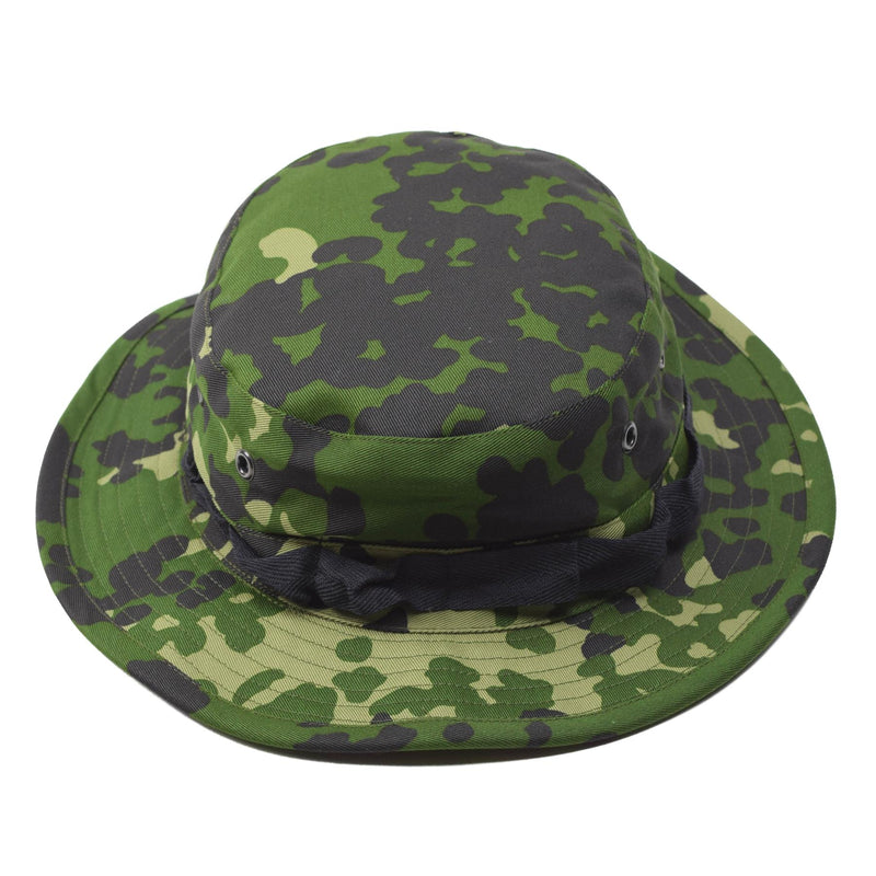 Originale Danish Military M84 Camo Boonie Hat Summer Tropical Cap Wide Brim Nuovo nuovo