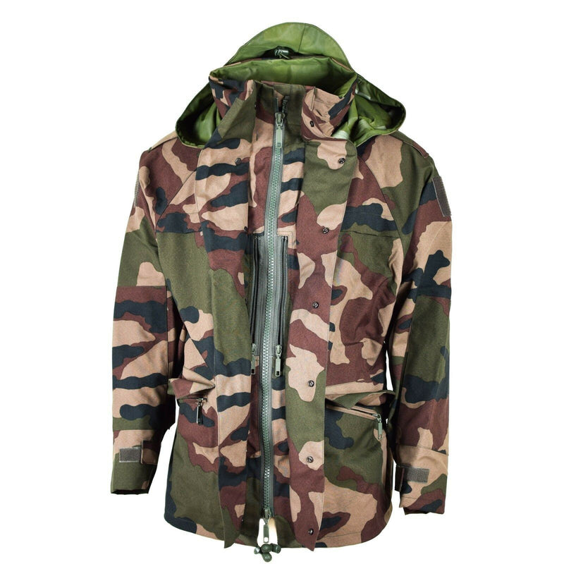 Giacca da trilaminati impermeabili dell'esercito francese genuino cce camo con cappuccio parka now