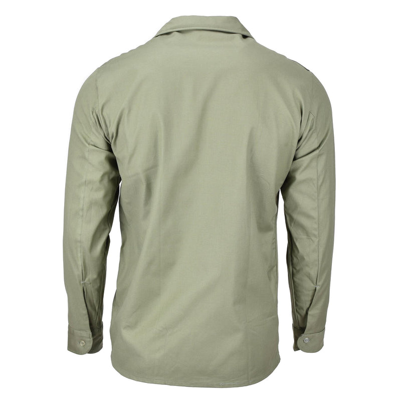 Shirt da combattimento militare originale Ungheria a manica lunga oliva con tasche Nuovo