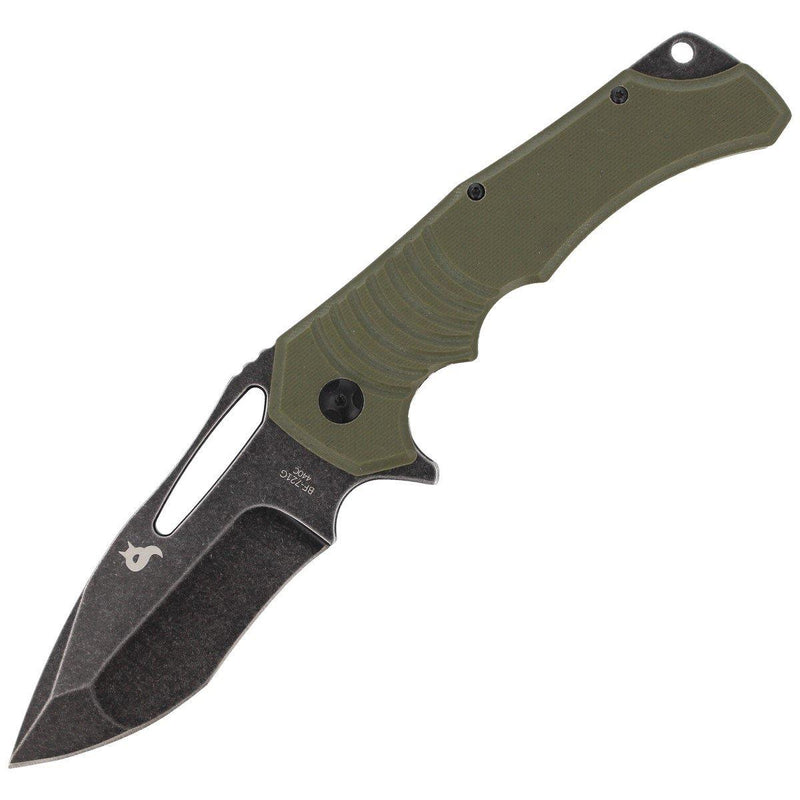 Coltelli volpe hugin tascabile coltello verde g10 manico 440c bordo semplice bordo nero lama nera