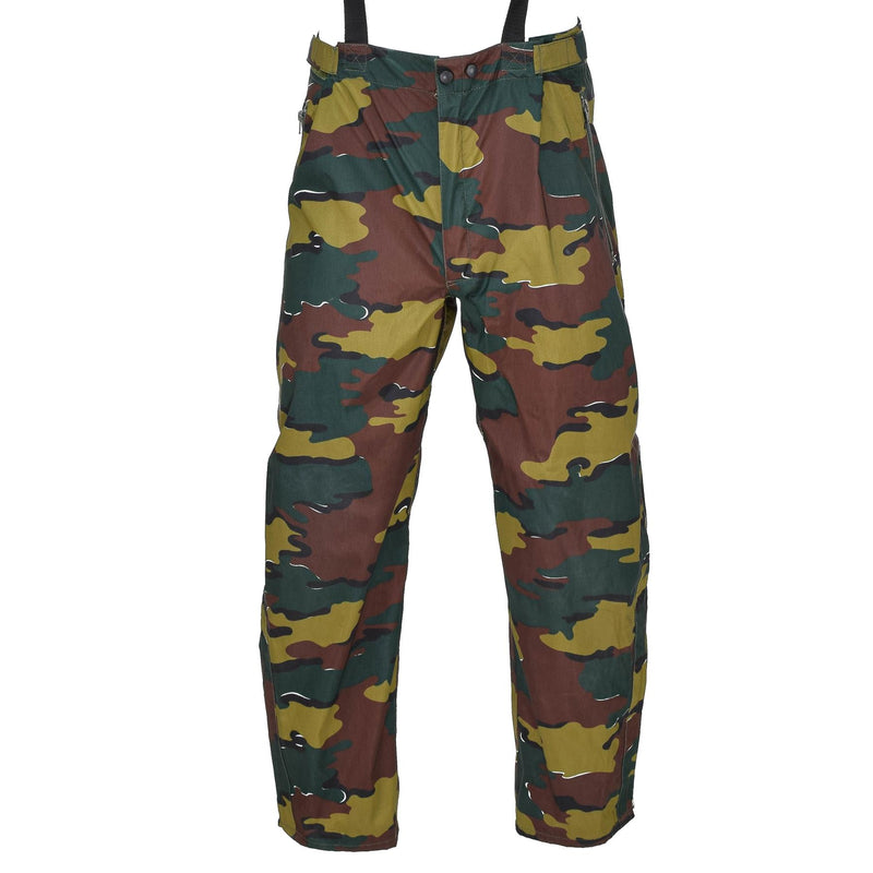 Pantaloni impermeabili militari belgi originali puzzle camo seyntex piovosi