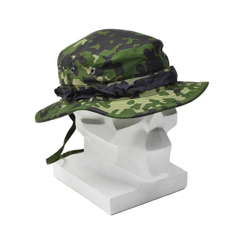 Originale Danish Military M84 Camo Boonie Hat Summer Tropical Cap Wide Brim Nuovo nuovo