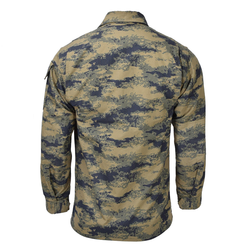 Giacca tattica dell'esercito turco originale blu camuffamento digitale digitale resistente