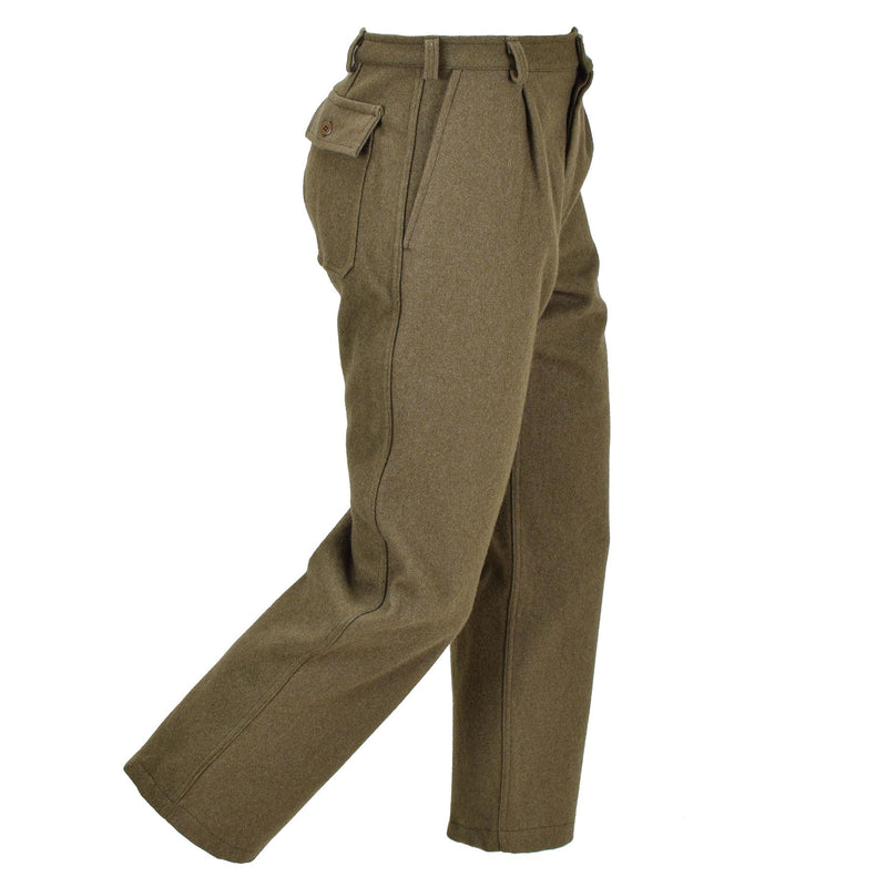 Venti pantaloni formali militari italiani Italiani Olive Wool Dresser Dresser Army