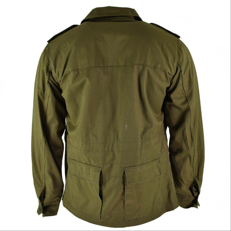 Giacca da campo dell'esercito ceco vintage originale M85 MILITALE OLIVE VERDE MILITALE NUOVO