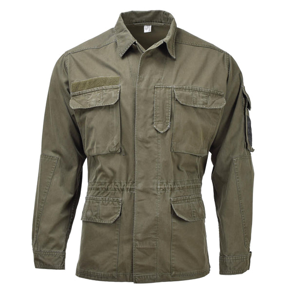 Giacca militare austriaca originale Olive da combattimento olive forze truppe esercito all'aperto